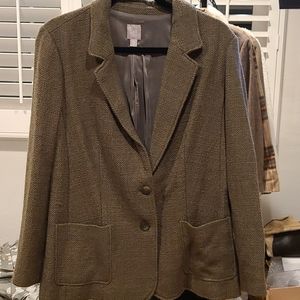 J. Jill Green tweed jacket ( petite )